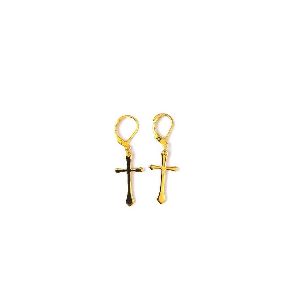 Cross Earrings - Picture 2 of 3
